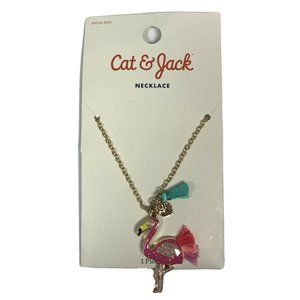 Cat & Jack Girls Flamingo Chain Necklace New